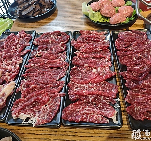 潮汕牛肉火锅,牛肉全是现切鲜牛肉