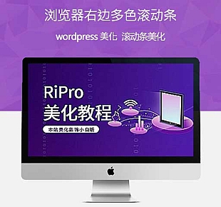WordPress教程:RiPro主题浏览器右边多色滚动条