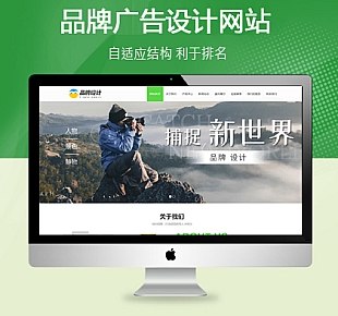 站长亲测-品牌广告设计公司通用响应式织梦模板(签到下载)
